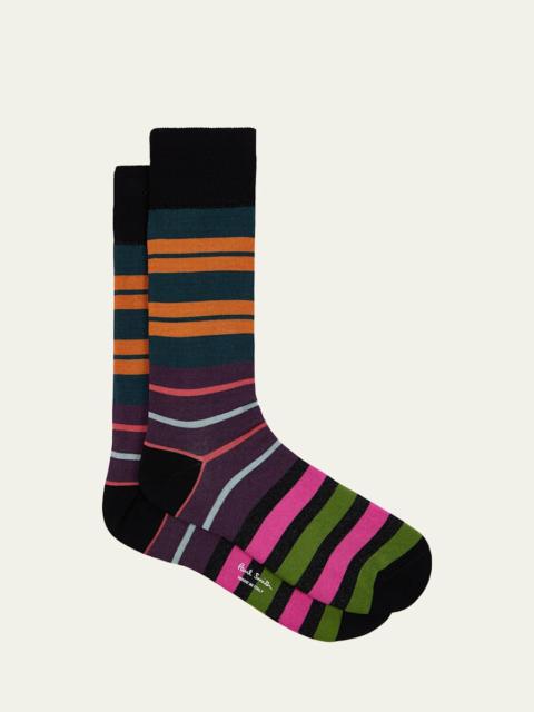 Paul Smith Men's Iacopo Stripe Crew Socks