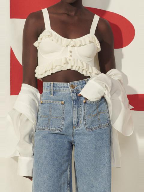 Sandro Lingerie-inspired knitted bra top