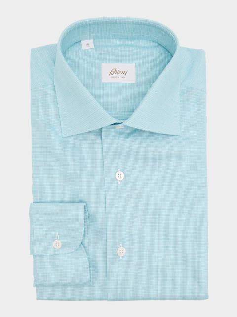 Brioni Men's Cotton Textured Dress Shirt