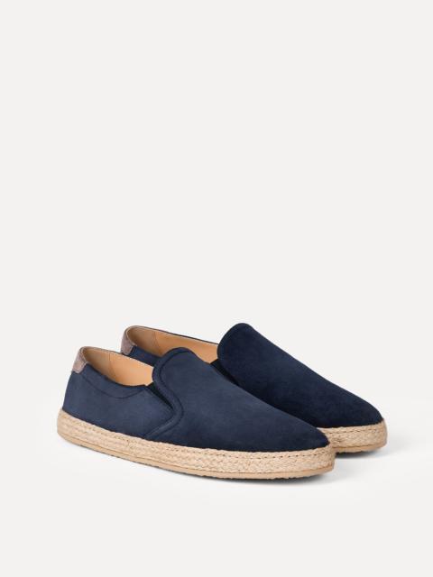 Brunello Cucinelli Suede slip-ons with rope insert