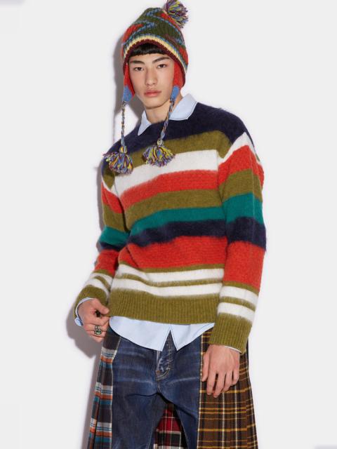 DSQUARED2 LOWLANDS STRIPED PULLOVER