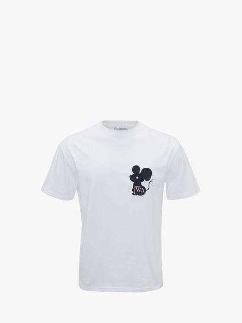 MOUSE EMBROIDERED LOGO T-SHIRT