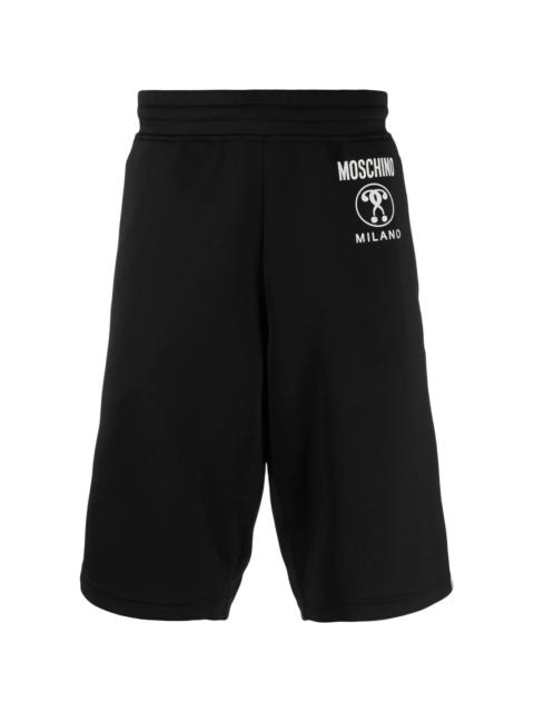 Moschino logo-print slip-on track shorts