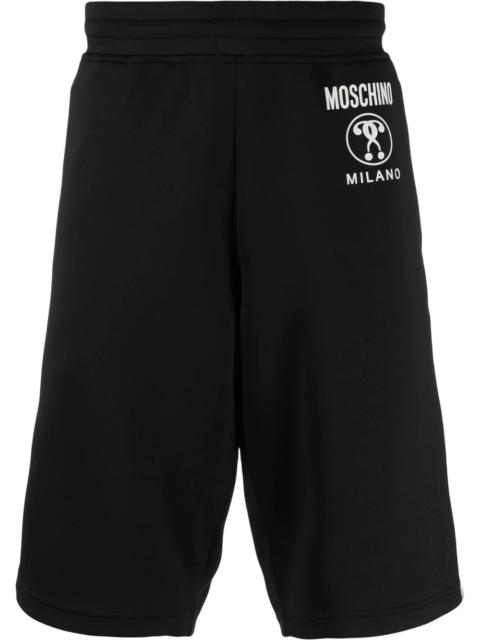 Moschino logo-print slip-on track shorts