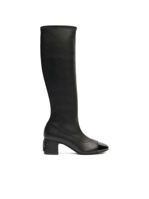 CASADEI 50mm leather knee-high boots