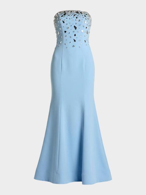 MAC DUGGAL Strapless Embellished Mermaid Gown