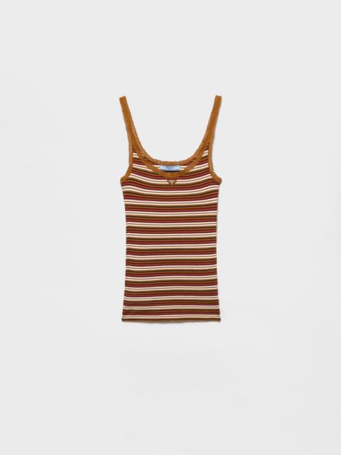 Prada Striped cotton top