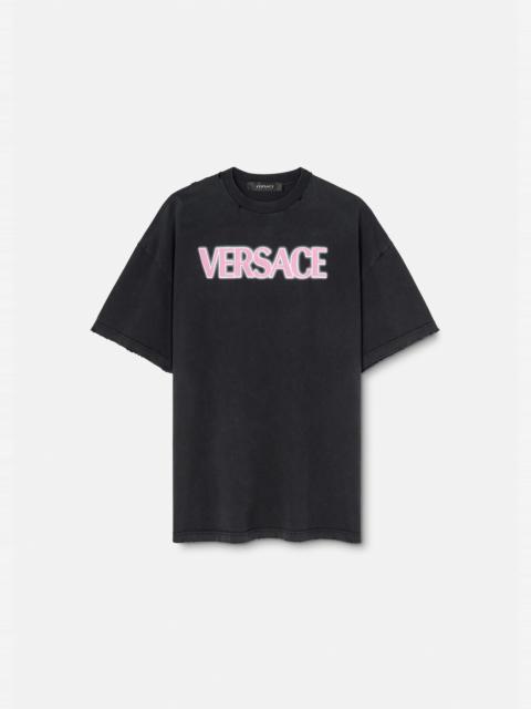 VERSACE Distressed Logo T-shirt