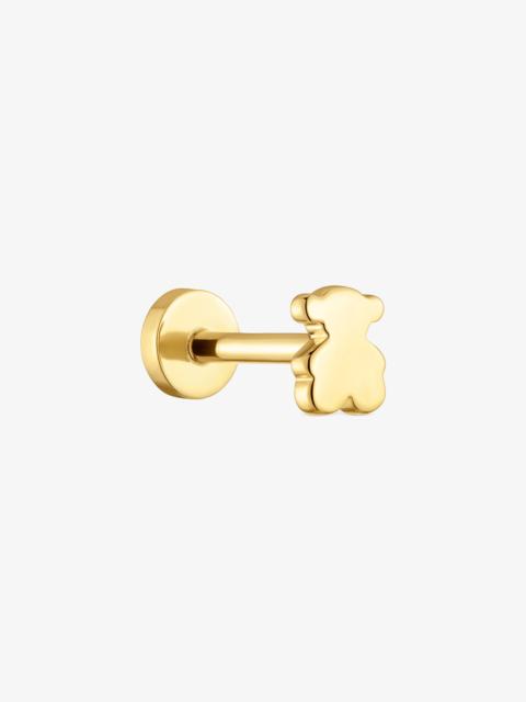 TOUS 14K solid gold Piercing with 6 mm bear motif TOUS Basics