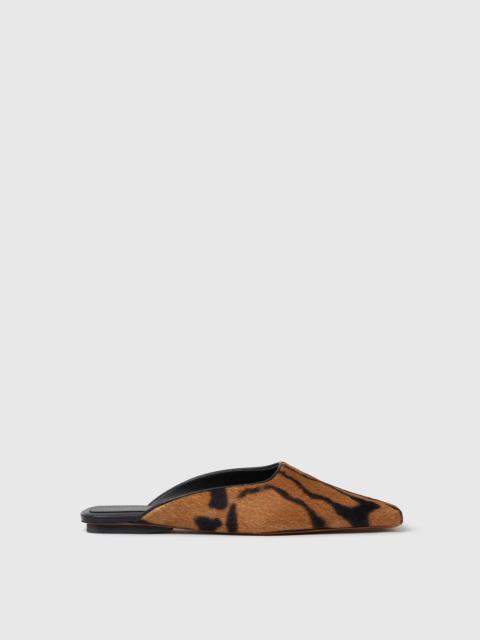Stella McCartney Square-Toe Ocelot Backless Mules