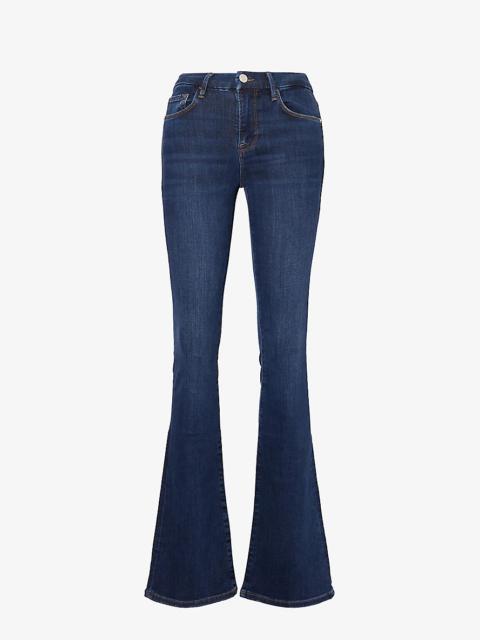 Le Crop Mini flared-leg mid-rise jeans