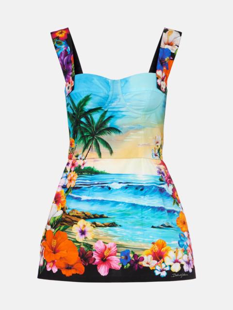 Dolce & Gabbana Printed cotton minidress
