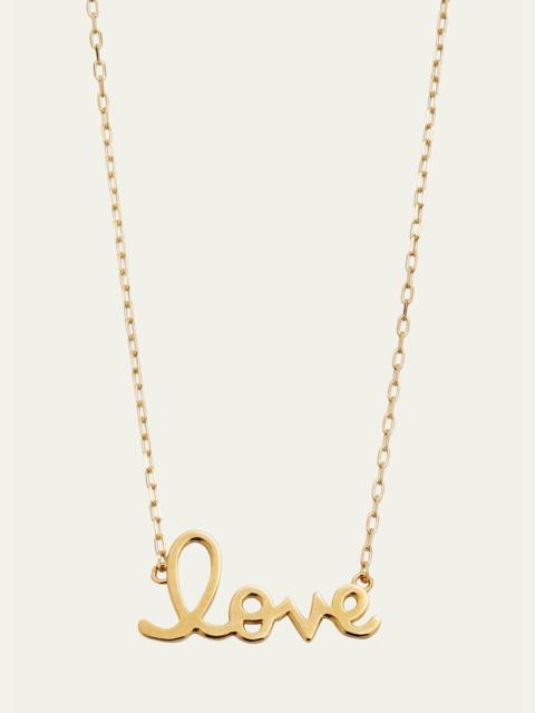 SYDNEY EVAN 14K Yellow Gold Pure Love Script Necklace