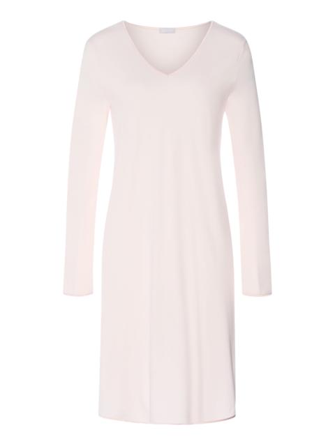 HANRO Cotton Silk V-Neck Cotton Nightgown
