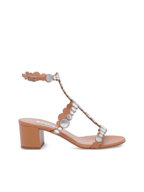 AQUAZZURA studded afterglow leather sandals