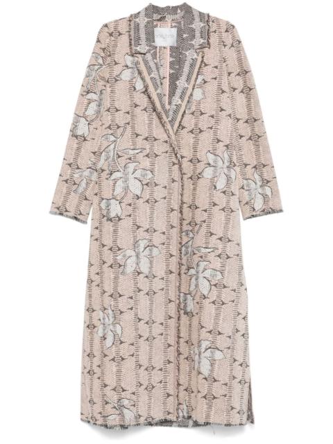 forte_forte floral-jacquard coat