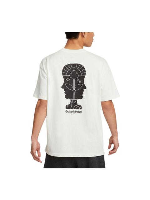 Nike Nike Back Avatar Printing Loose Casual Short Sleeve White DQ1005-133