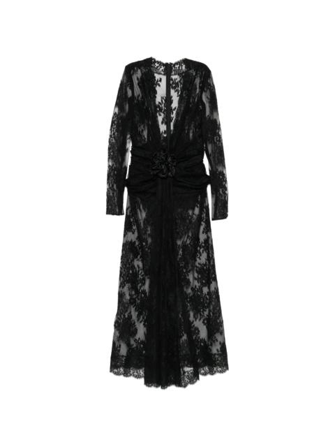 Dolce & Gabbana Dolce & Gabbana Floral-lace Floral-appliqué Dress