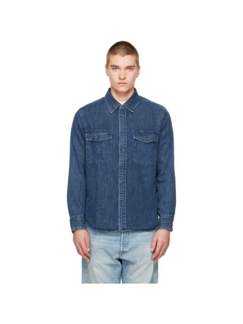 rag & bone Blue CPO Denim Shirt