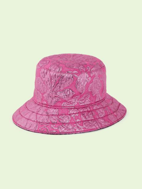 GUCCI GG lamé jacquard reversible bucket hat