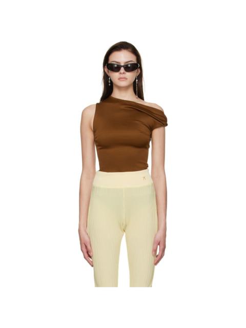 ATLEIN Tan Viscose T-Shirt