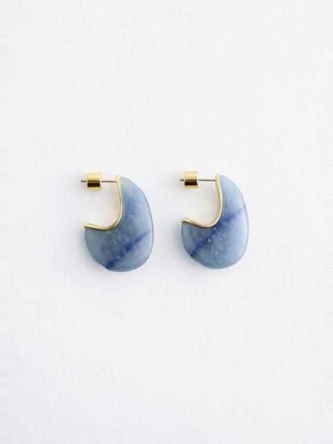 & Other Stories Aventurine Quartz Half-Hoop Earrings