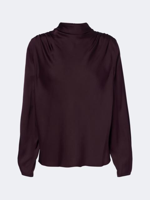 Vince Draped silk-blend top