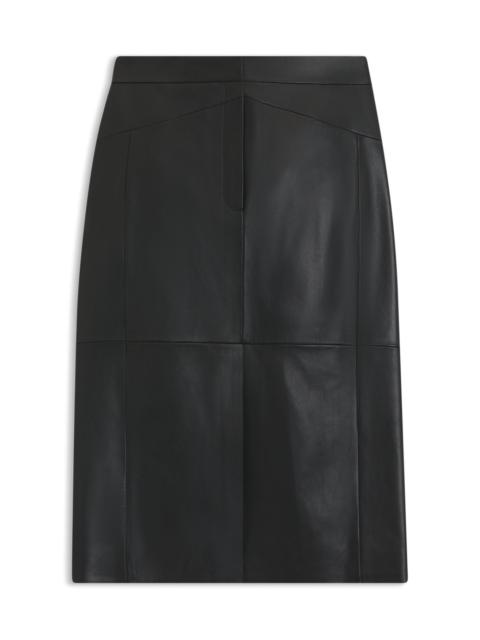 BOSS PENCIL SKIRT IN LUSTROUS LEATHER