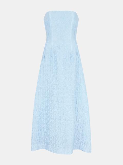 EMILIA WICKSTEAD Jenn Dress In Baby Blue Seersucker