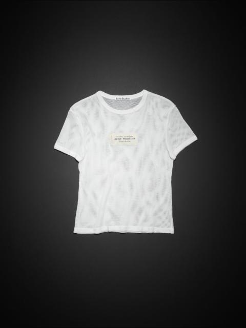Acne Studios Logo mesh t-shirt - White
