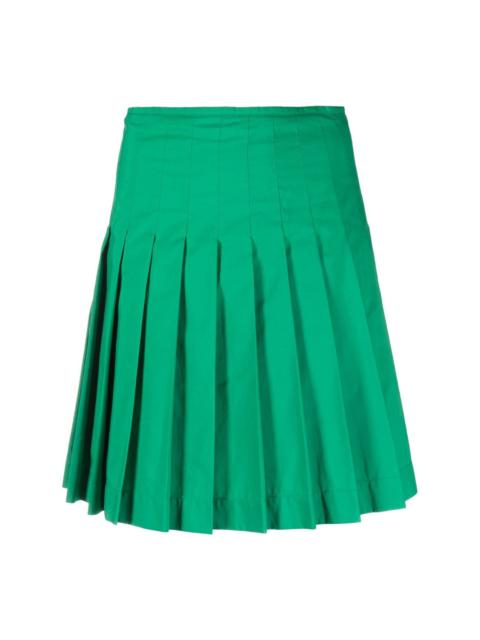 fully-pleated above-knee skirt