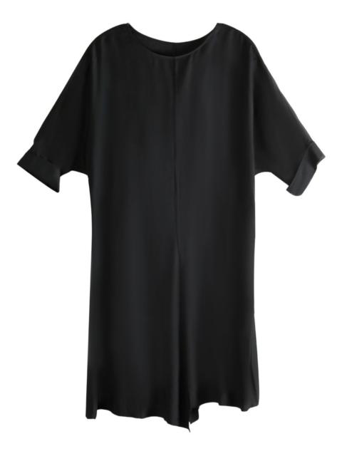 Yohji Yamamoto boat-neck rolled-sleeve midi dress