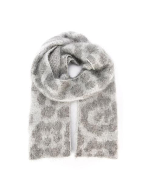 Stella McCartney leopard intarsia scarf