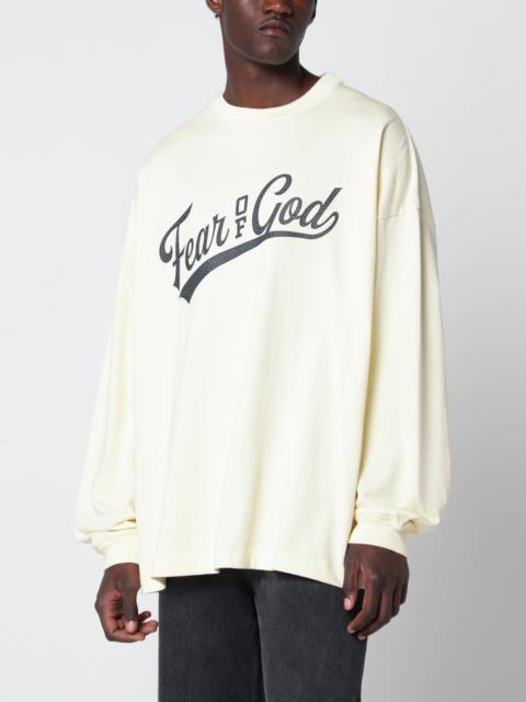 ESSENTIALS Merch Long Sleeve T-Shirt in Chalk Cotton