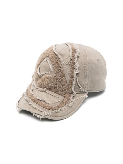 frayed-detailing cotton cap