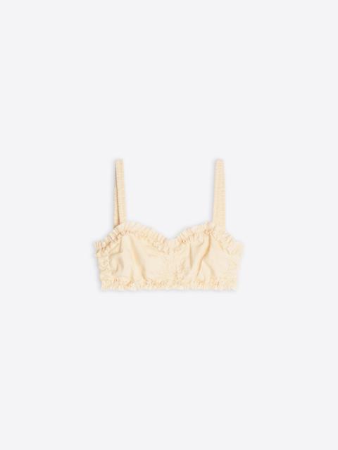 Dries Van Noten RUFFLED COTTON BRA TOP
