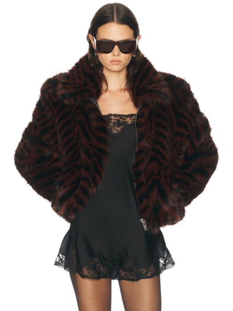 RETROFÊTE Segrid Faux Fur Bomber Jacket