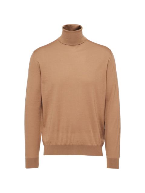 virgin wool high-neck jumper