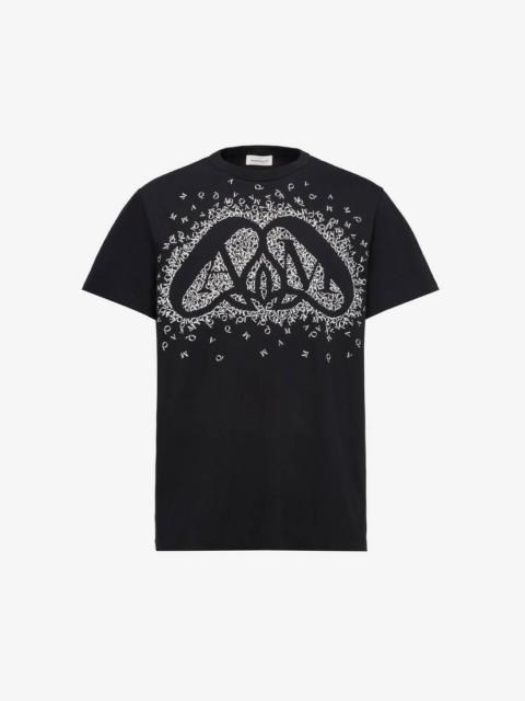 Alexander McQueen Men's Exploded Charm T-shirt in Black/white