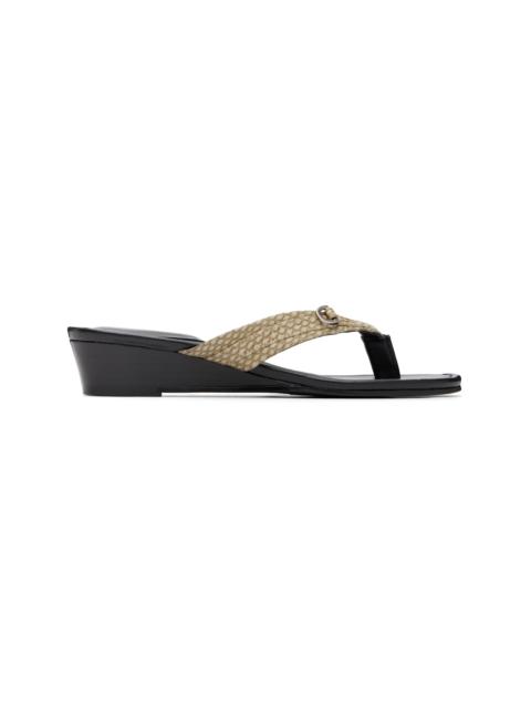 paloma wool Black & Beige Felipa Heeled Sandals