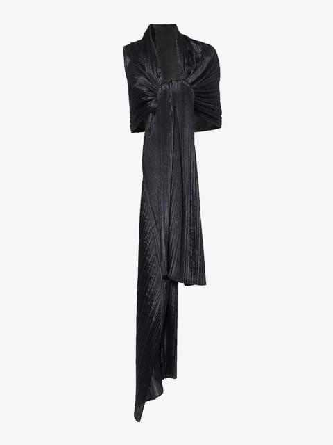Pleats Please Issey Miyake Madame pleated knitted scarf