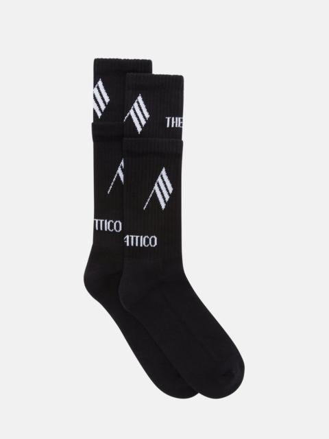 THE ATTICO BLACK AND WHITE SOCKS