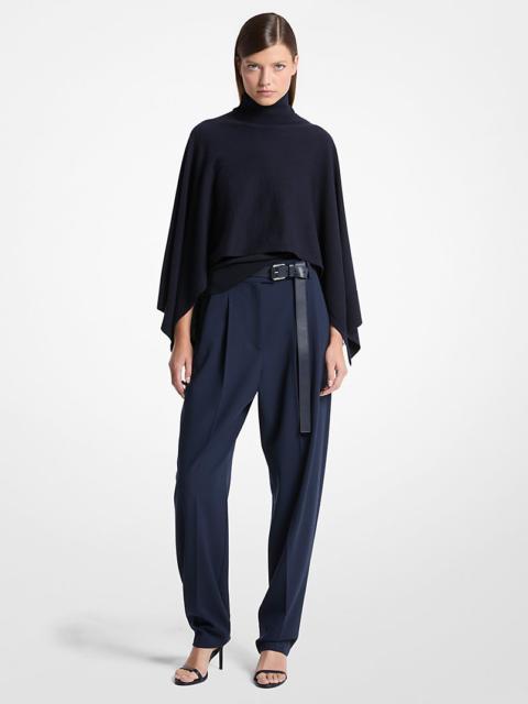 MICHAEL KORS COLLECTION Draped Cashmere Turtleneck Caftan Top