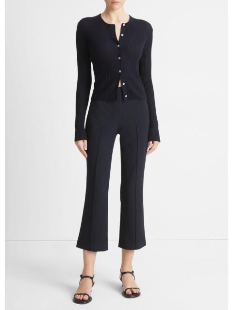Vince Ribbed Cashmere-Silk Cardigan