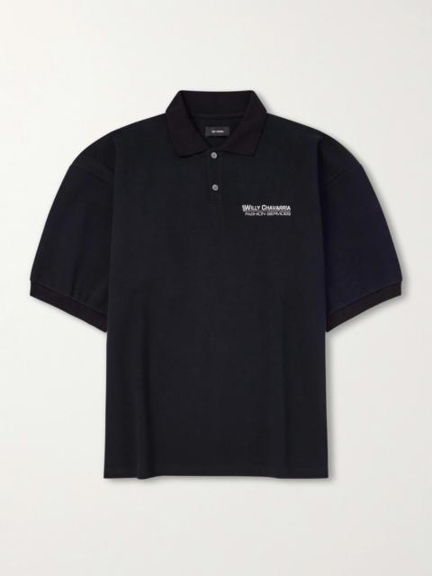 WILLY CHAVARRIA Logo-Embroidered Cotton-Piqué Polo Shirt