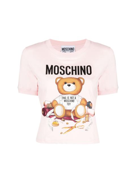 Teddy Bear-print organic cotton T-shirt