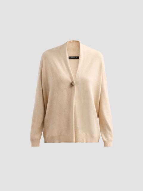 FABIANA FILIPPI Women's Platinum Virgin Wool-Blend Cardigan - Vimini
