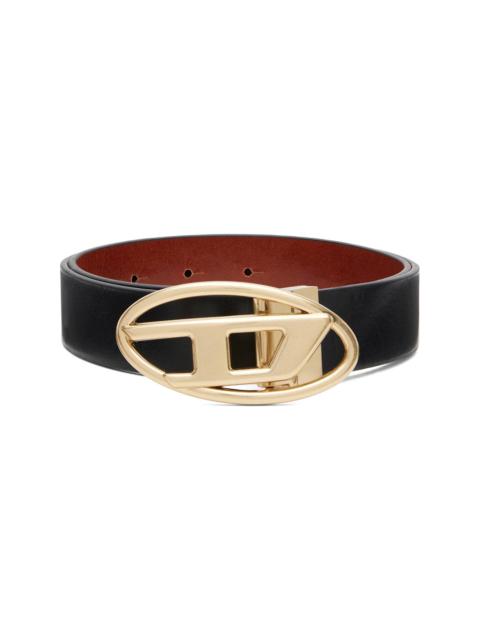 Diesel Black 3.9cm Leather Reversible Belt