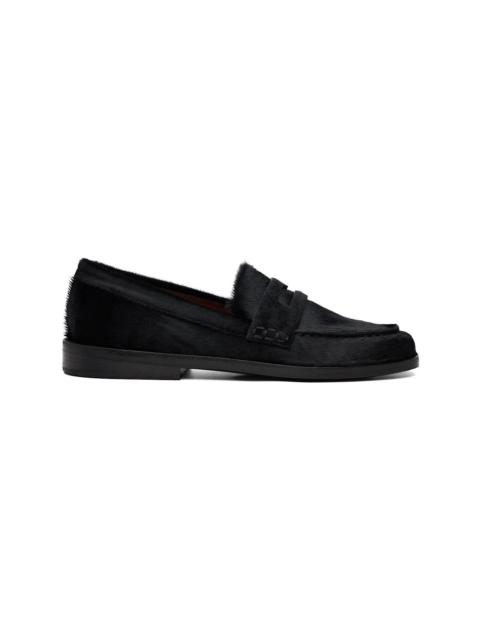 Marsèll Black Mocasso Short Hair Leather Loafers