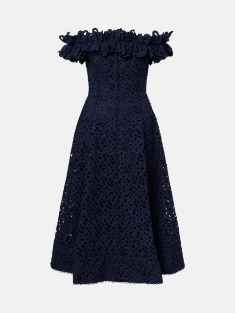 REBECCA VALLANCE Antalya broderie anglaise midi dress